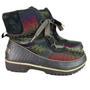 SOREL Women's Size 7 Tivoli II Suede Boot NL2091-010 Faux Fur Lace Up Waterproof